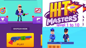 Hitmasters -2020 || Ricochet Mode 1-10 Levels - Gameplay Walkthrough