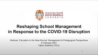 Webinar Education in the New Normal: Management & Pedagogical Perspectives