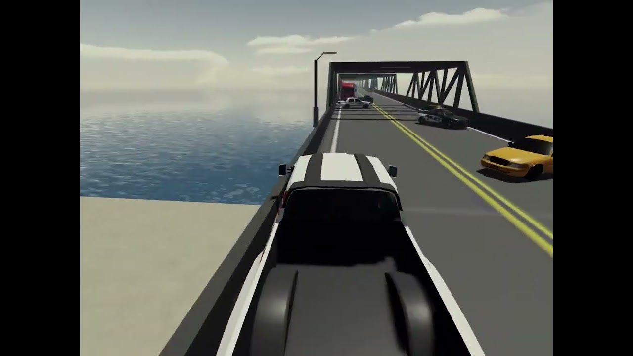 Crash into cars on bridge be like pt1 ( moved to my new home Babi)