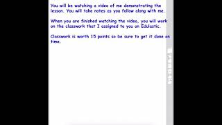 Math 1: Function Notation