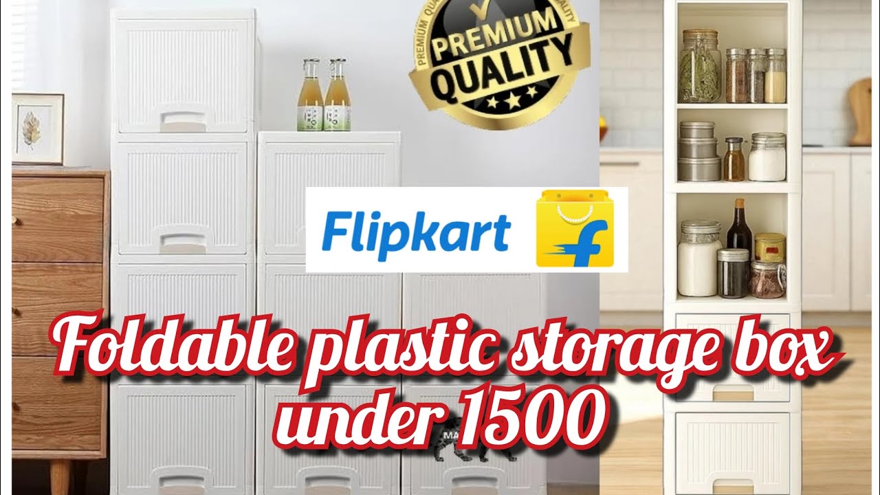 Flipkart 5 layer foldable plastic storage box unboxing video 