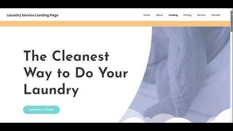 Laundry Service Website Theme