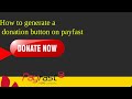 How to generate a donation button on payfast