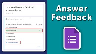 How to add the Answer key in google forms