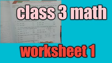 Class 3 mathematics worksheet 1