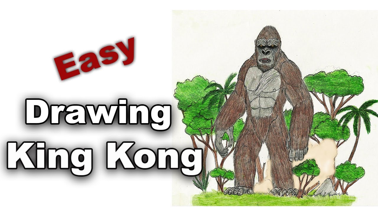 How to draw King Kong Easy | King Kong Drawings | King Kong Drawing