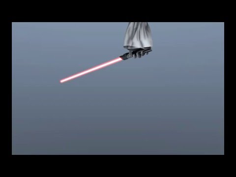 Lightsaber + cloth test - Cinema 4D