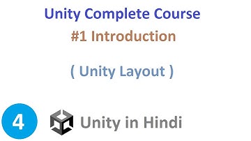 #4 Unity layout in Hindi | Introduction to Unity in Hindi | Unity complete course