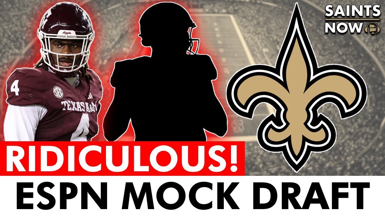 WATCH: Saints Fan REACTS To The RIDICULOUS ESPN 2-Round 2025 NFL Mock Draft