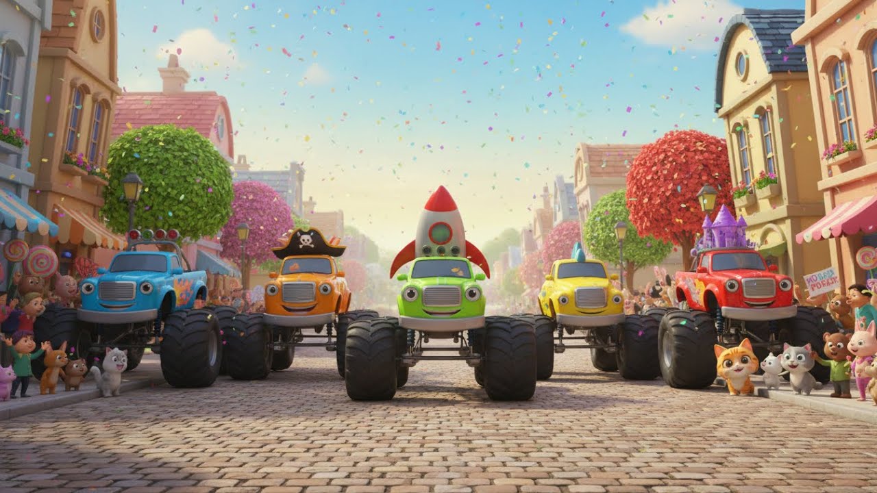 Number Monster Truck Song 1–5 | Fun Counting Song for Toddlers to Learn Numbers and Trucks