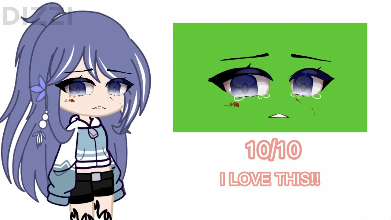 Rating Gacha Green Screen faces!! Credits in DESC YouTube