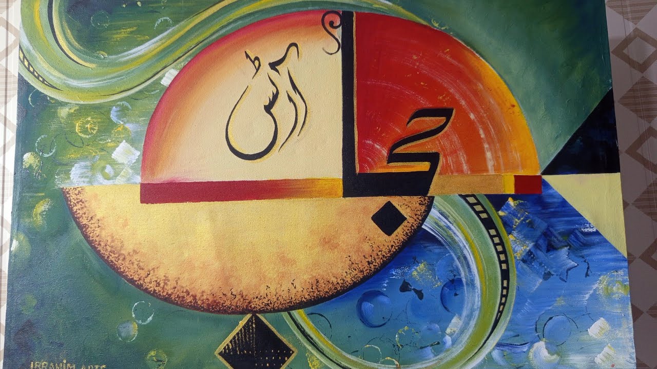 Creative arts hijab arts beautiful painting 