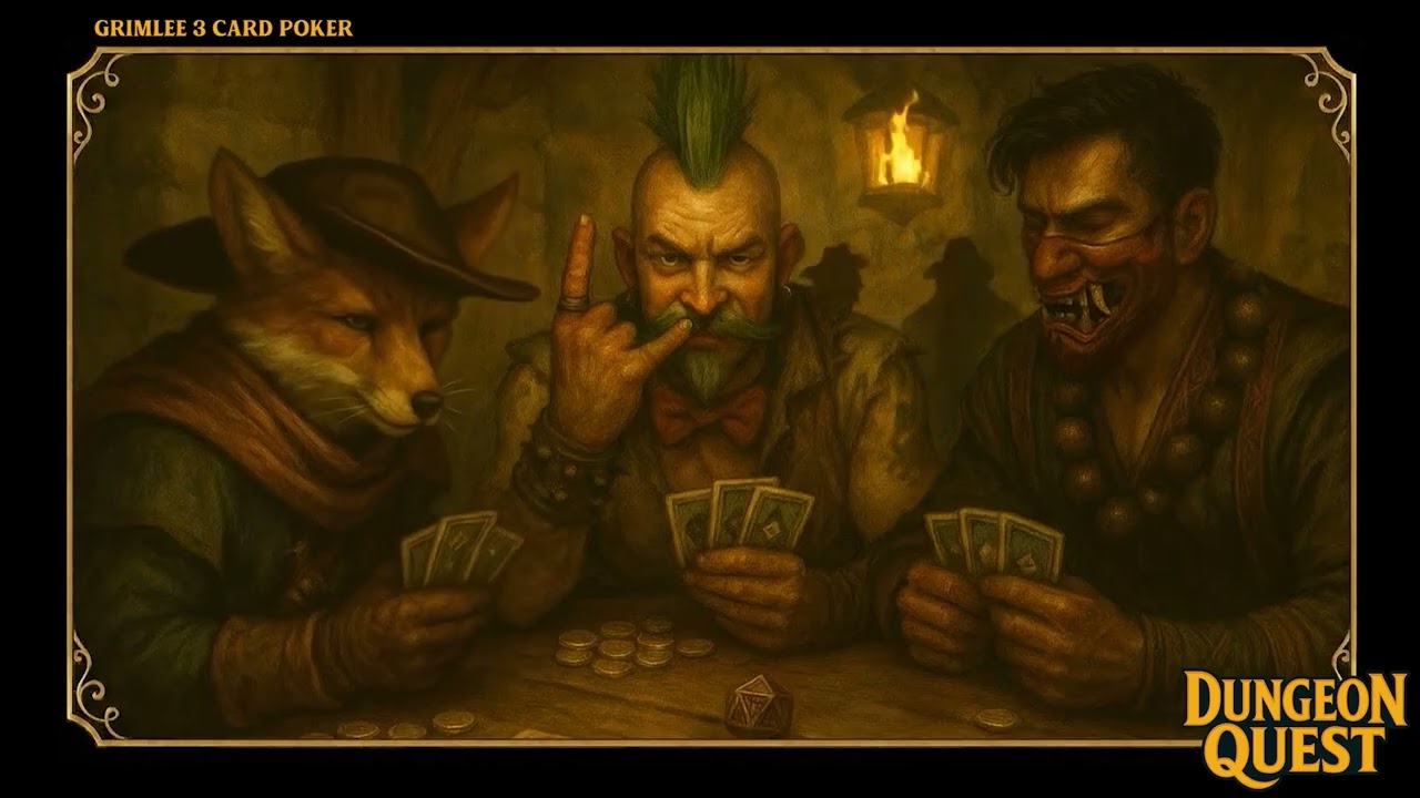 Dungeon Quest - Quest 5 - Grimlee 3 Card Poker