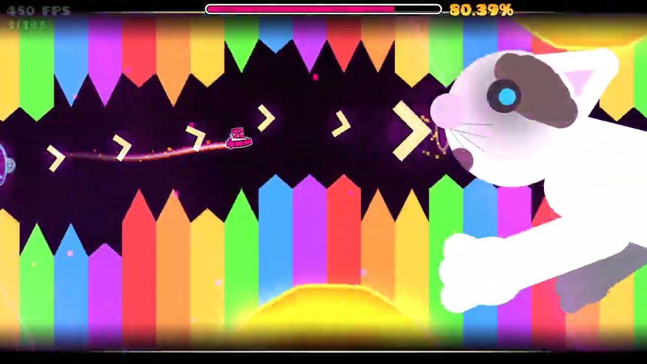 Electro Cat by Sillow (insane demon) 1 Coin - Geometry Dash