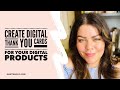 How To Make Thank You Cards For Your Your Digital Products | Canva Tutorial