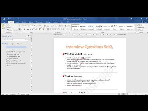 ML and Computer vision  interview questions Set 2