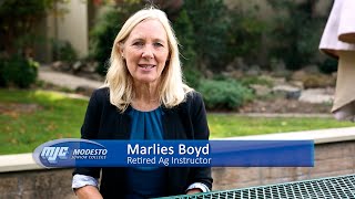 MJC Agriculture Retiree: Marlies Boyd