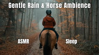 Slow Horse Ride in the Rain for Sleep & ASMR | Relaxing Autumn/Fall Ambience | 10 hours screenshot 1
