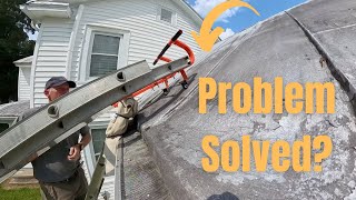 Ladder Roof Hook with Wheel | Ladder Roof Stabilizer Heavy Duty Steel