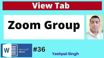 Zoom Group in View Tab | Zoom | | MS Word | | Hindi |