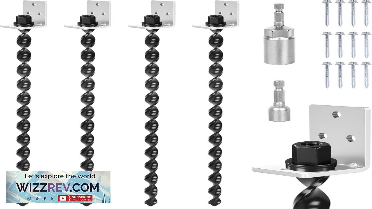 24" Ground Anchors Screw in 4PCS Heavy Duty Mobile Home Anchors Multi Purpose