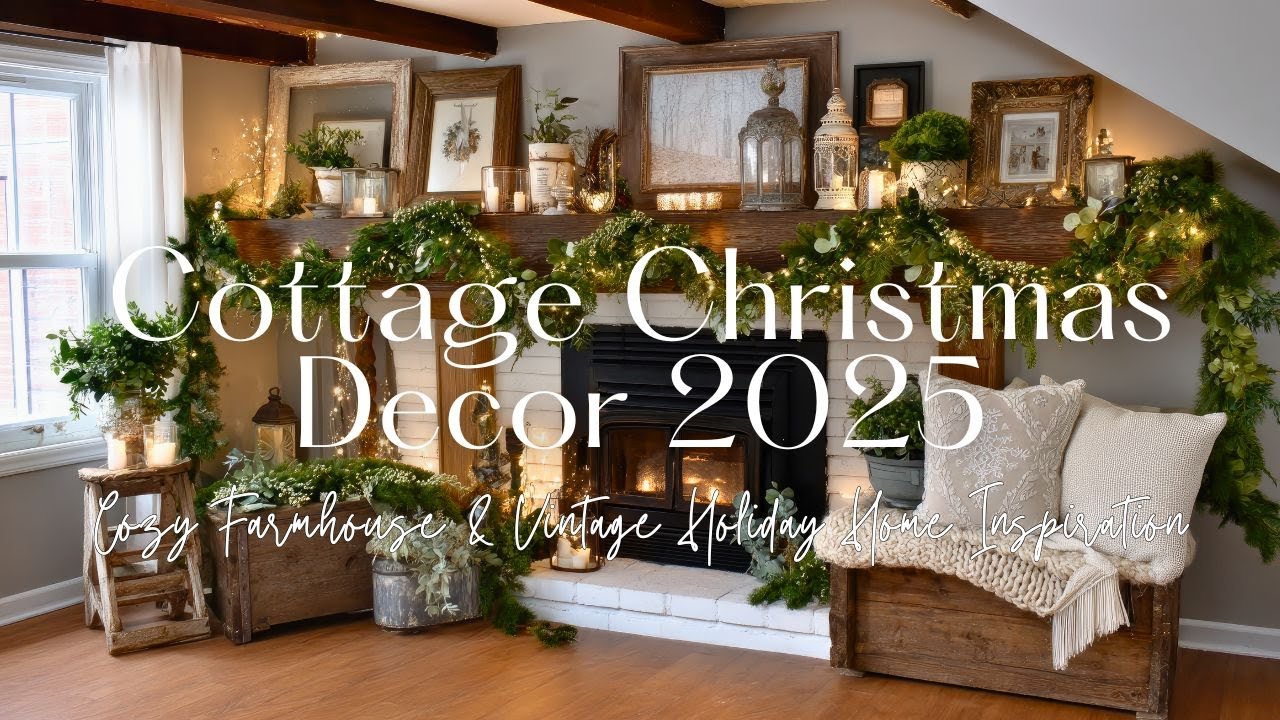 Рождественский декор коттеджа 2025 🎄 Вдохновение для уютного фермерского дома и винтажного дома д...