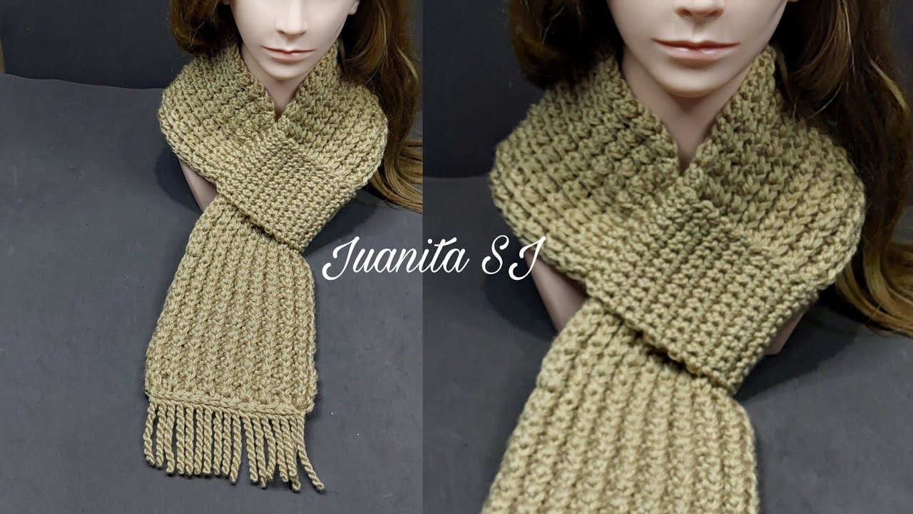 Bufanda tejida a crochet /  Cómo tejer Bufanda a gancho o crochet / tejer a crochet