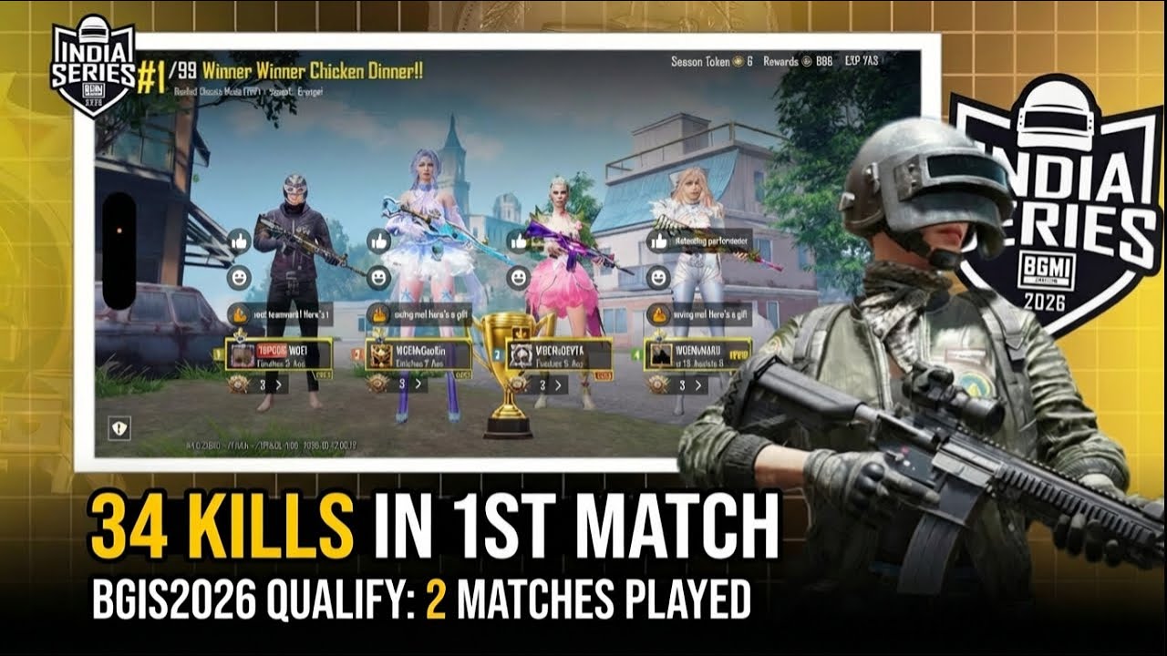 BGIS in Game Qualifier Match 1 AND 2 /15 (Day1) WWCD With Highest  Kills ||