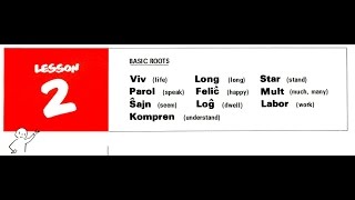 A First Course in Esperanto, by William Auld – Lesson 2/10