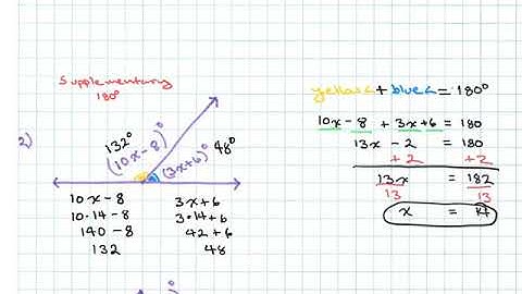 Using equations to find missing angles tutorial