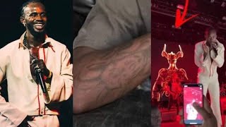 Black Sheriff explains the Baphomet-like Tatoo on his arm.