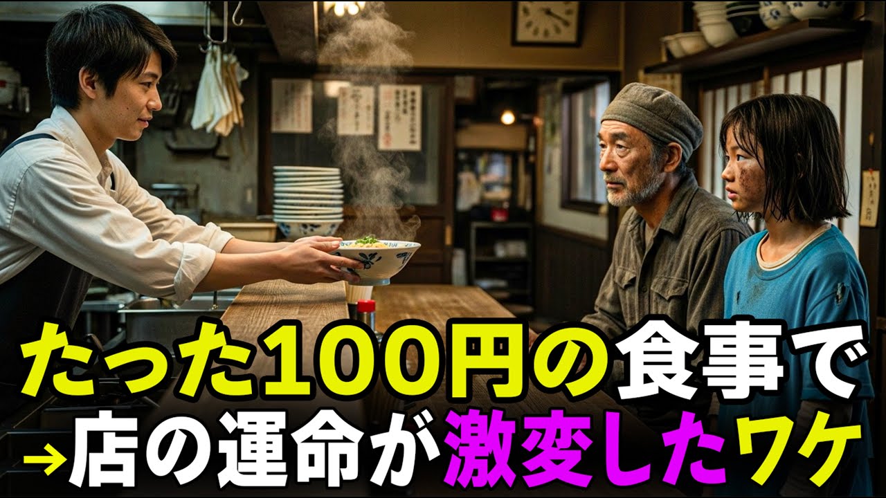 【人生逆転】廃業寸前の若き店主。100円しか持たない貧しい祖父と孫を助けた結果→彼らの正体が”大企業の会長とその孫”と判明し、店は予約殺到の大繁盛店に！
