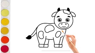 How to draw a cow// Easy cow drawing// How to draw a cow easy step by step