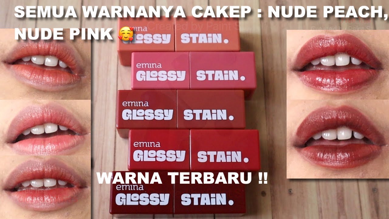 EMINA GLOSSY STAIN WARNA TERBARU ! PIGMENTED LEMBAB COCOK UNTUK BIBIR