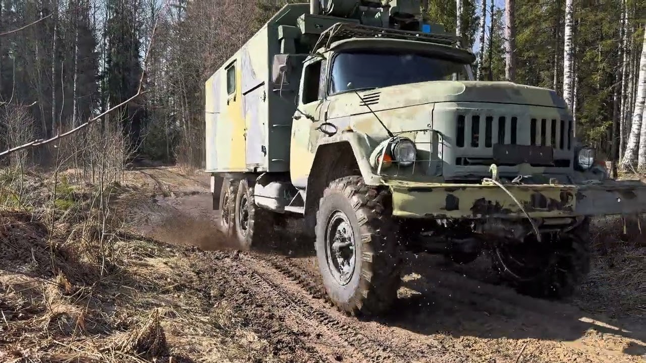 Part 1 ZIL 131 Mudrunner Forest Drive – Russian Military Truck Hits the Trails