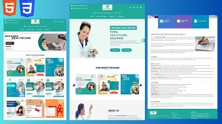Healthcare Website Overview: Building website with HTML & CSS #website #webdesign