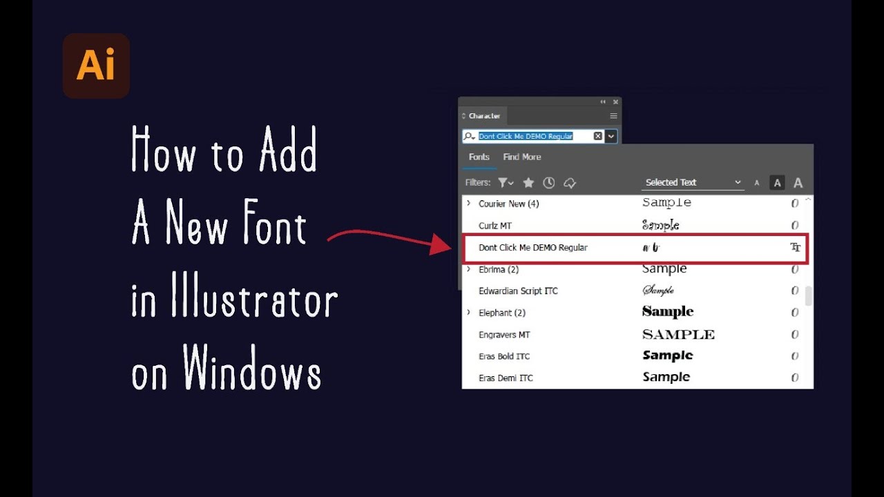 how to download fonts onto illustrator