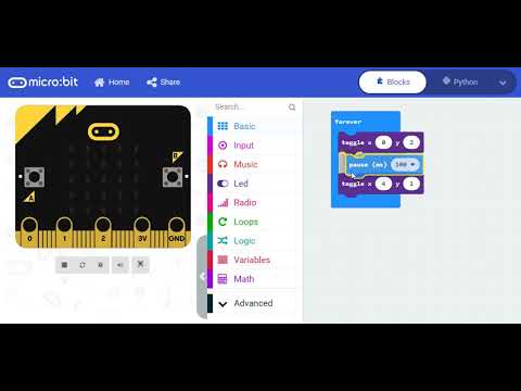 Micro:bit - Toggling LEDs