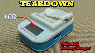 Universal Battery Charger with LCD Indicator, review & teardown