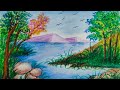 HOW TO DRAW A SIMPLE LANDSCAPE WITH OIL PASTEL COLOURS, BY SS BLOWRIA ART.#oilpastel #painting .