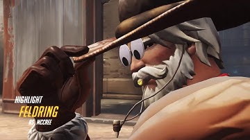 McCree with googly eyes highlight intro