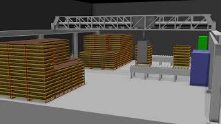 Universal Hardscape - Cartesian Gantry with Buffer Storage Zone. 3 Axis with Conveyor