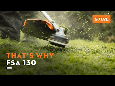 The STIHL FSA 130 cordless clearing saw with backpack battery