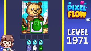 Pixel Flow Level 1971 Solution Walkthrough