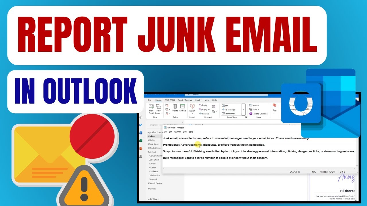 Report Junk email in Microsoft outlook  