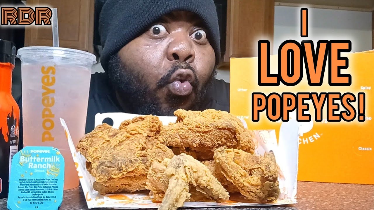 Popeyes FRIED CHICKEN  Mukbang!!!