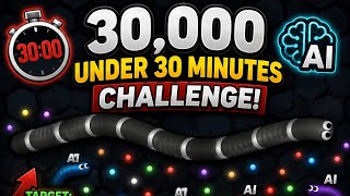 Playing slither.io 30k under 30 min CAN I DO IT?!