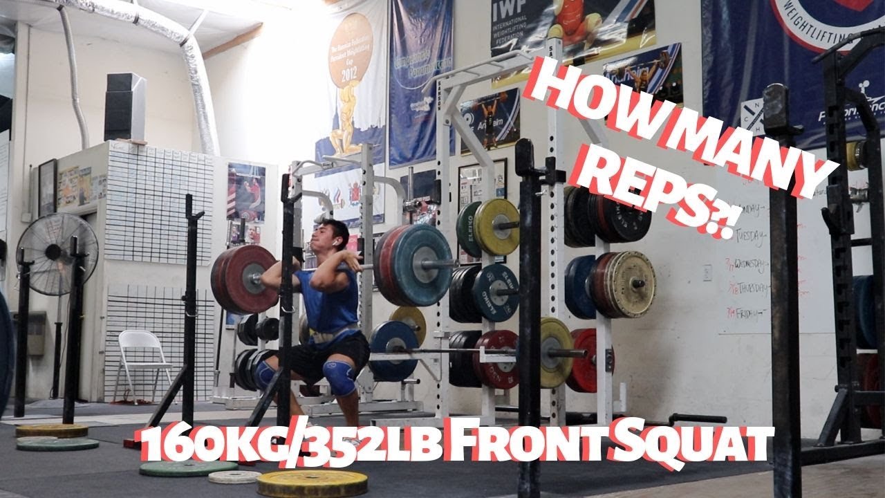160kg/352lb Front Squat For How Many Reps!?