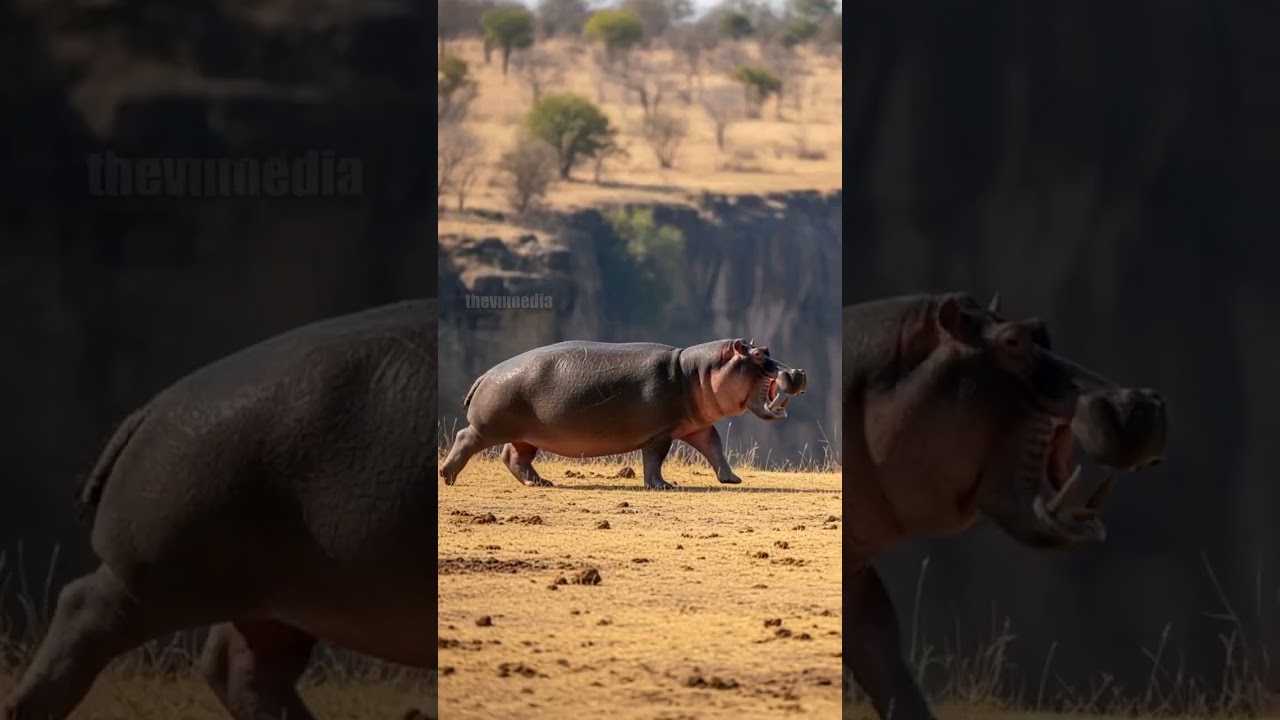Mother Hippo Defends Her Calf From Vicious Lion Attacks! 