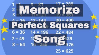Perfect squares song-( Helps with memorizing perfect squares)